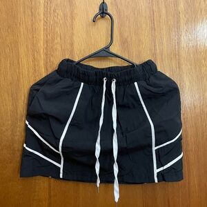 Forever21 Athleisure Skirt Black with White Piping, XS